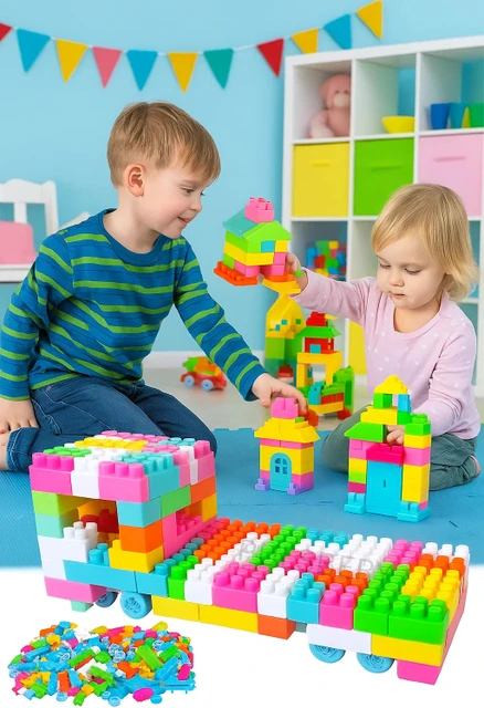 Happy Kids with Colorful Toys